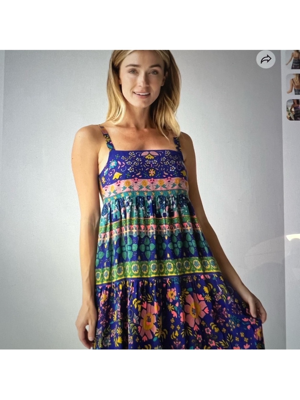 NATURAL LIFE Pink Floral Boho Maxi Dress with Multicolor Accents - Picture 7 of 10